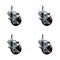 Service Caster 3'' Maroon Poly Swivel 7/16'' Grip Ring Stem Caster Set with Brake, 4PK SCC-GR20S314-PPUB-MRN-TLB-716138-4 - alternate 1